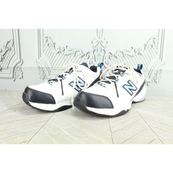New Balance 608v4 White Royal Suede Mesh Breathable Training Shoes Size 11.5 - Picture 2 of 10